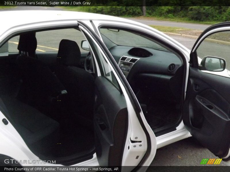 Super White / Dark Gray 2012 Toyota Yaris Sedan