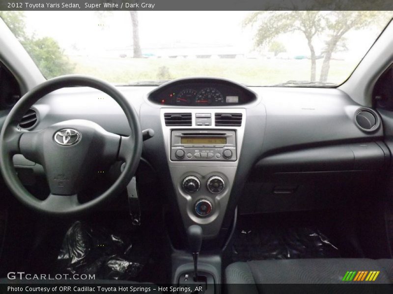 Super White / Dark Gray 2012 Toyota Yaris Sedan