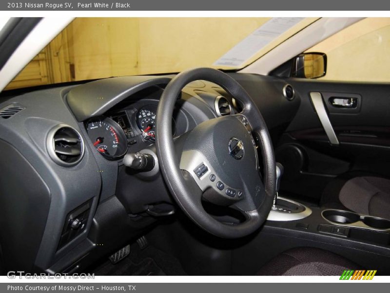 Pearl White / Black 2013 Nissan Rogue SV
