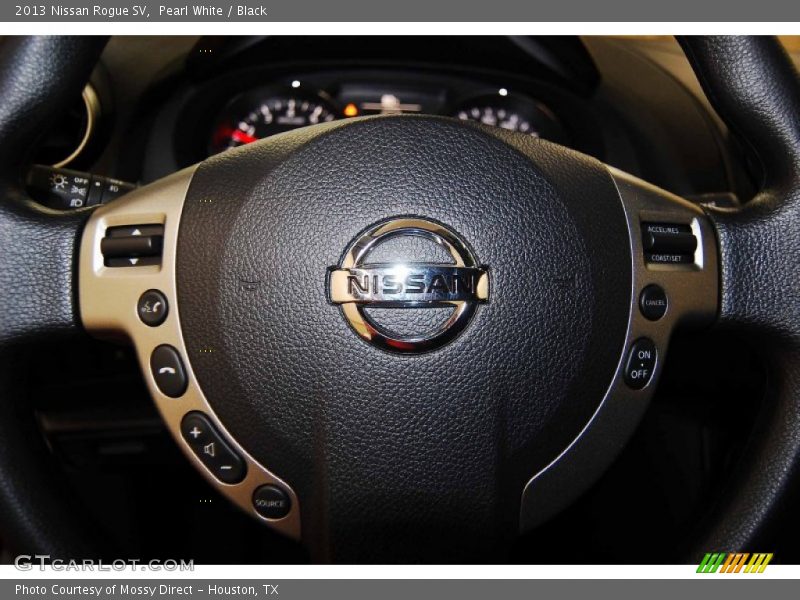 Pearl White / Black 2013 Nissan Rogue SV