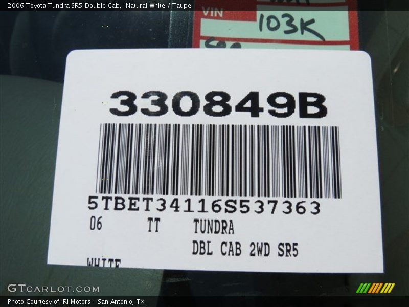 Natural White / Taupe 2006 Toyota Tundra SR5 Double Cab