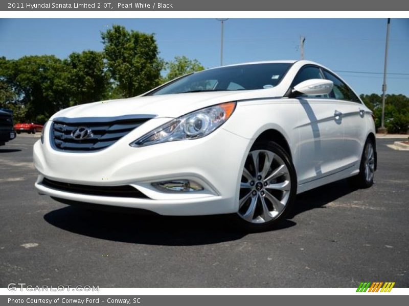 Pearl White / Black 2011 Hyundai Sonata Limited 2.0T