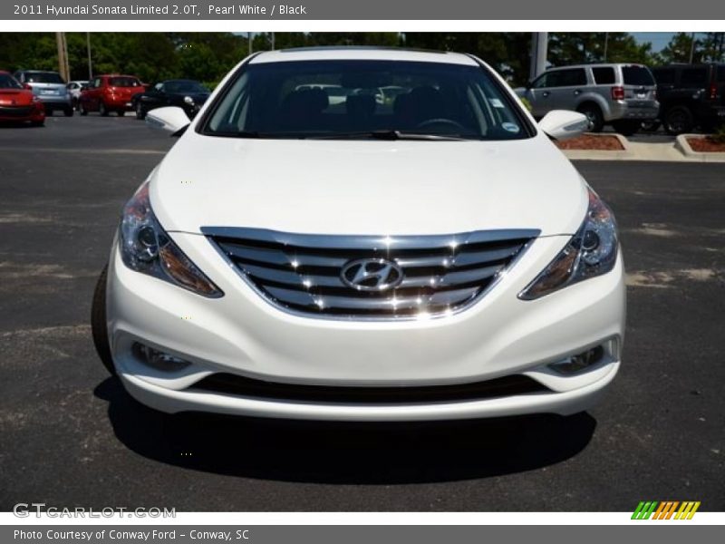 Pearl White / Black 2011 Hyundai Sonata Limited 2.0T