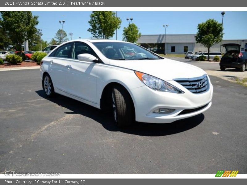 Pearl White / Black 2011 Hyundai Sonata Limited 2.0T