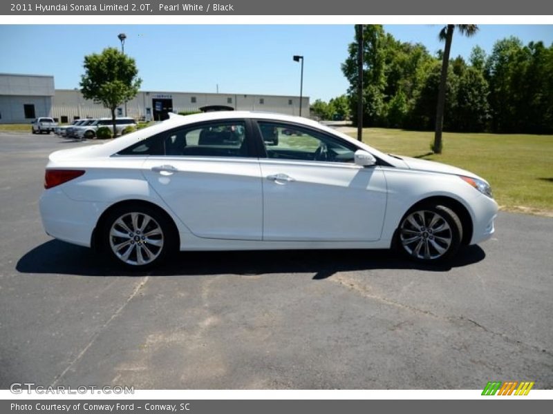 Pearl White / Black 2011 Hyundai Sonata Limited 2.0T