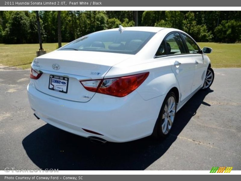 Pearl White / Black 2011 Hyundai Sonata Limited 2.0T