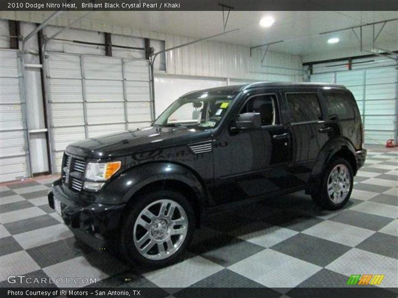 Brilliant Black Crystal Pearl / Khaki 2010 Dodge Nitro Heat