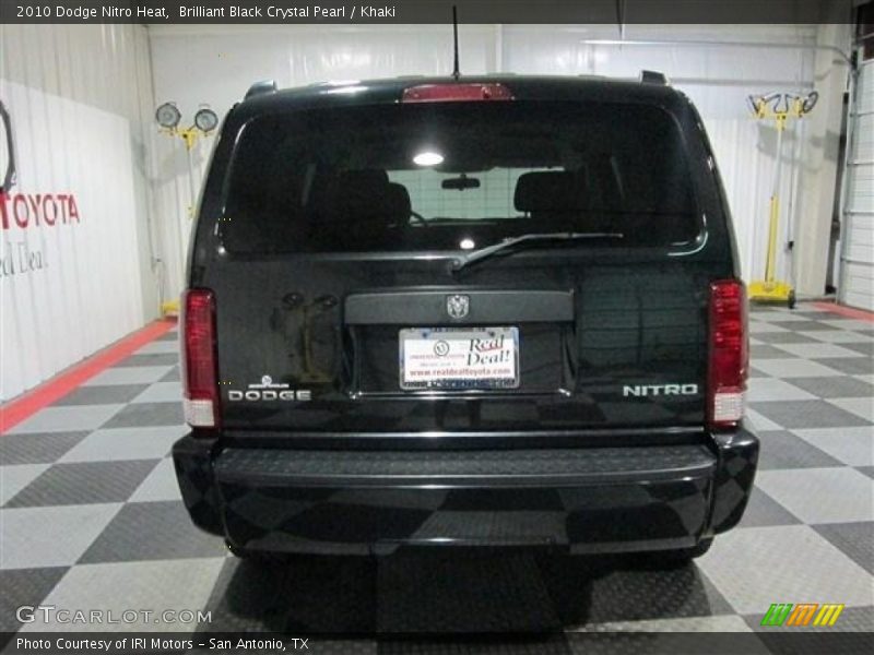 Brilliant Black Crystal Pearl / Khaki 2010 Dodge Nitro Heat