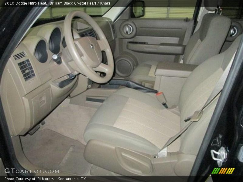 Brilliant Black Crystal Pearl / Khaki 2010 Dodge Nitro Heat