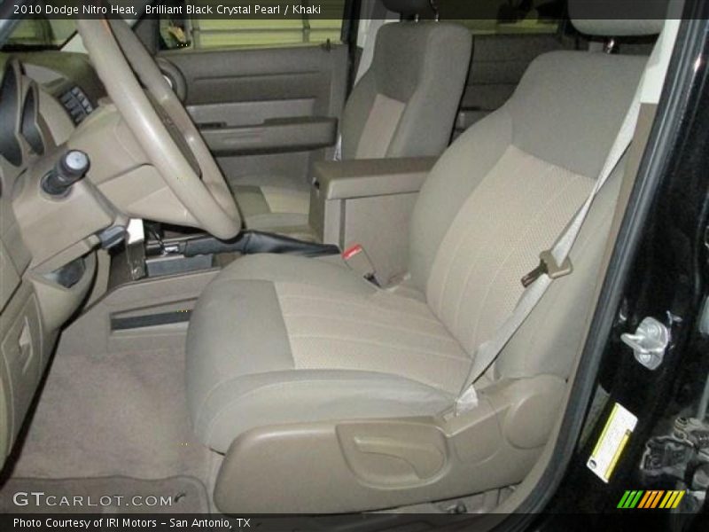 Brilliant Black Crystal Pearl / Khaki 2010 Dodge Nitro Heat