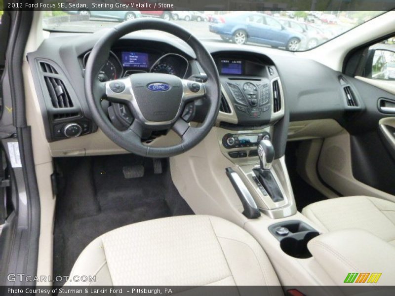 Sterling Grey Metallic / Stone 2012 Ford Focus SEL Sedan