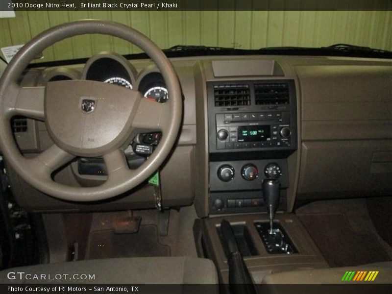 Brilliant Black Crystal Pearl / Khaki 2010 Dodge Nitro Heat