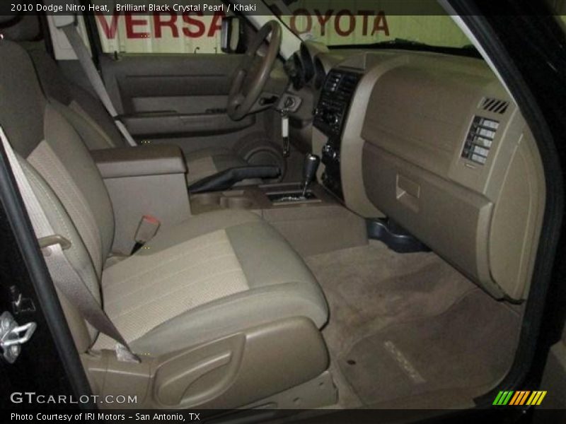 Brilliant Black Crystal Pearl / Khaki 2010 Dodge Nitro Heat