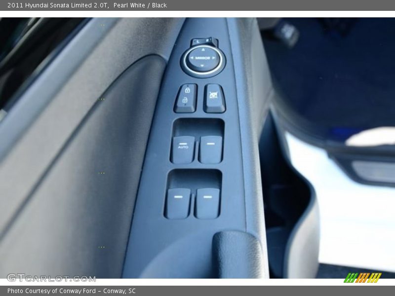 Pearl White / Black 2011 Hyundai Sonata Limited 2.0T
