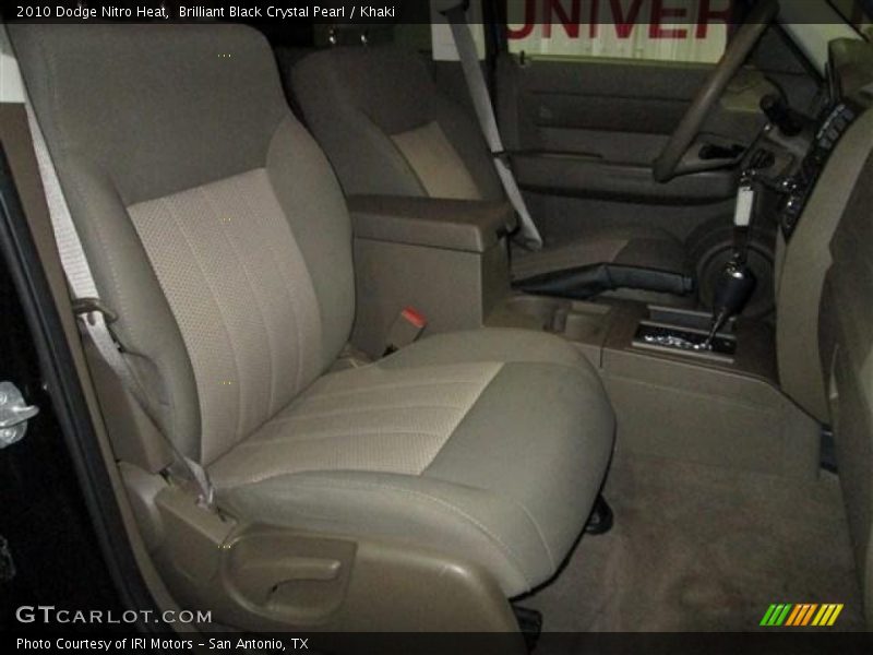 Brilliant Black Crystal Pearl / Khaki 2010 Dodge Nitro Heat