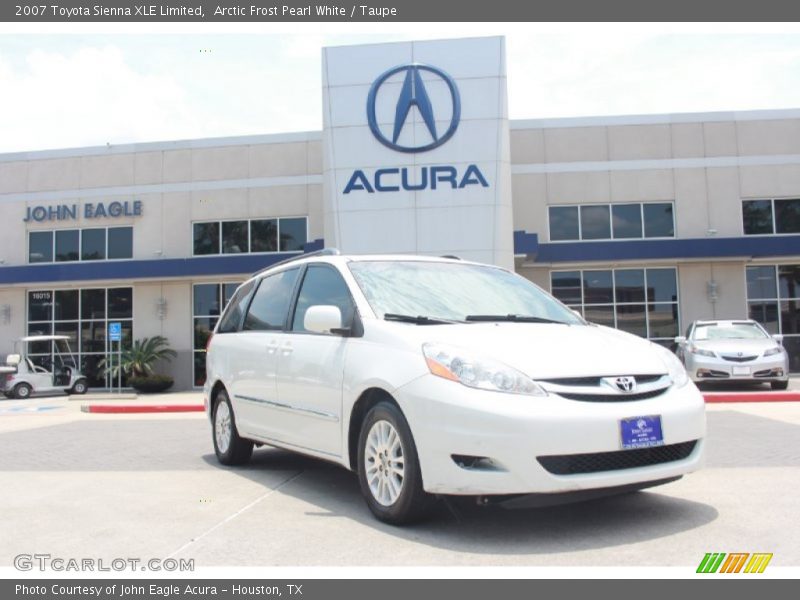 Arctic Frost Pearl White / Taupe 2007 Toyota Sienna XLE Limited