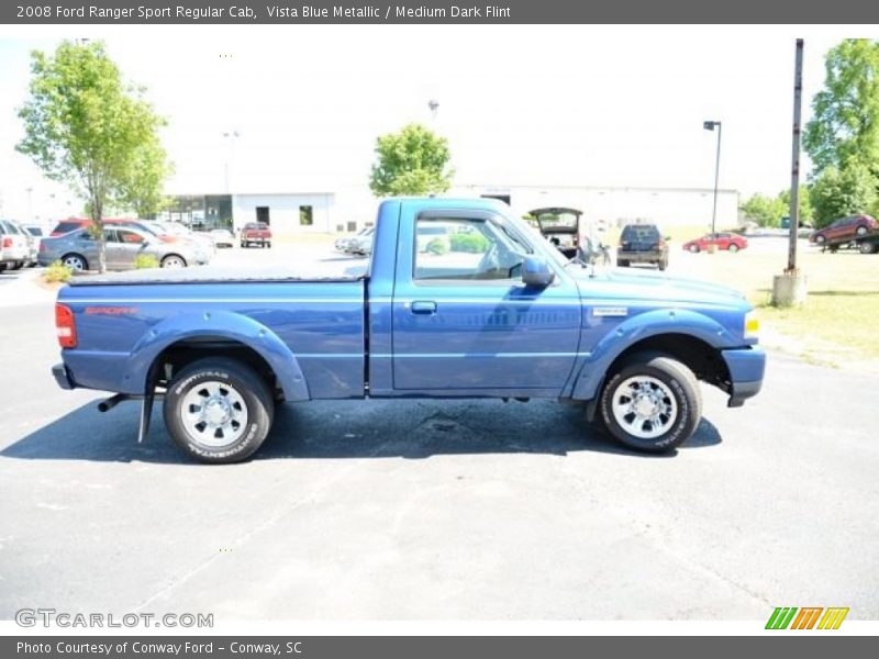 Vista Blue Metallic / Medium Dark Flint 2008 Ford Ranger Sport Regular Cab
