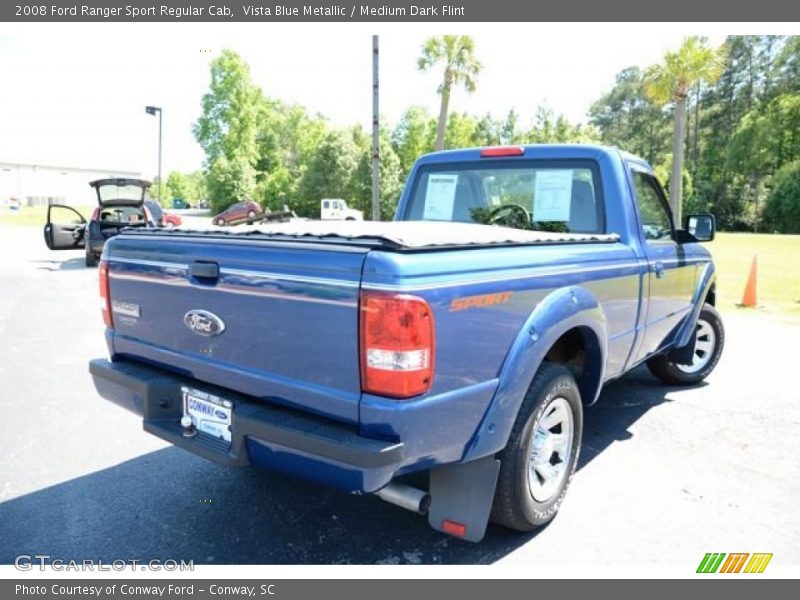 Vista Blue Metallic / Medium Dark Flint 2008 Ford Ranger Sport Regular Cab