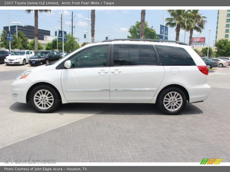 Arctic Frost Pearl White / Taupe 2007 Toyota Sienna XLE Limited