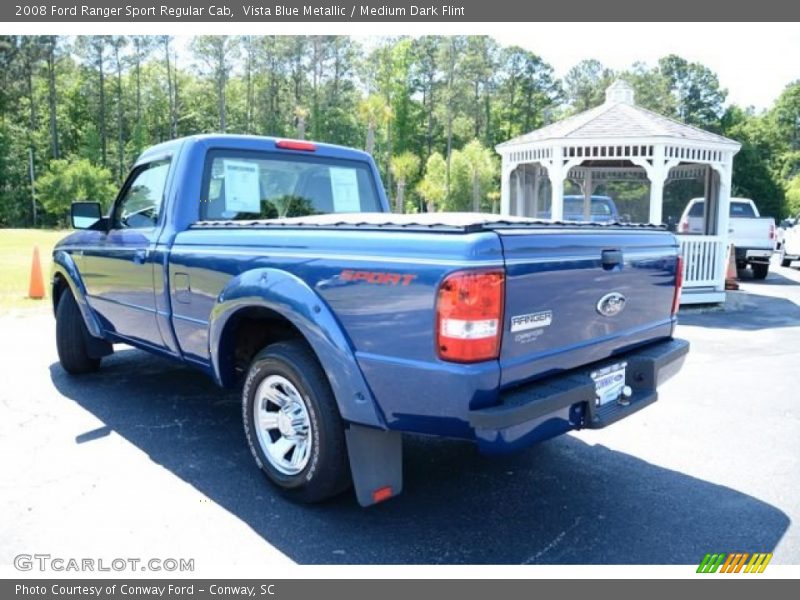 Vista Blue Metallic / Medium Dark Flint 2008 Ford Ranger Sport Regular Cab