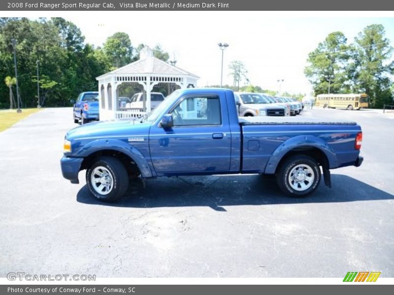 Vista Blue Metallic / Medium Dark Flint 2008 Ford Ranger Sport Regular Cab