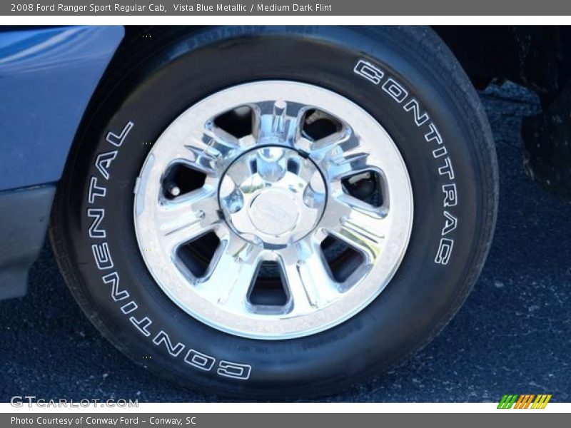 Vista Blue Metallic / Medium Dark Flint 2008 Ford Ranger Sport Regular Cab