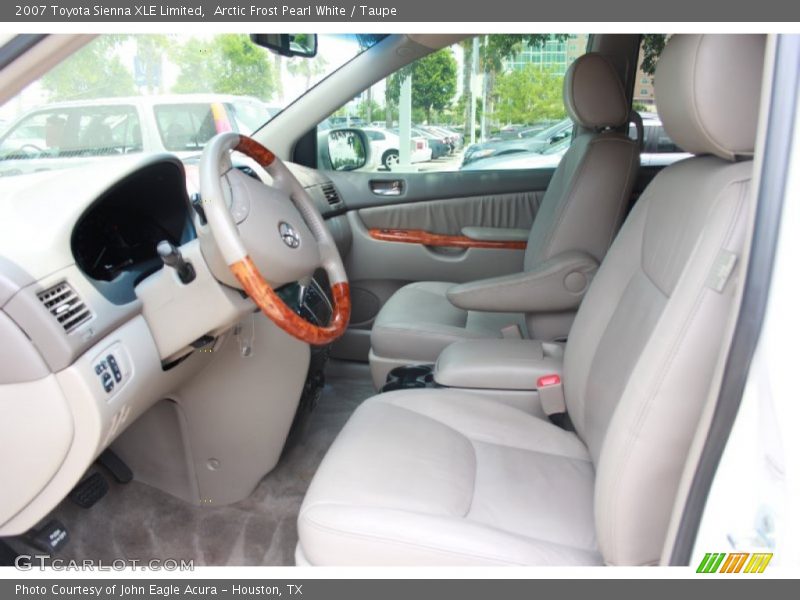 Arctic Frost Pearl White / Taupe 2007 Toyota Sienna XLE Limited