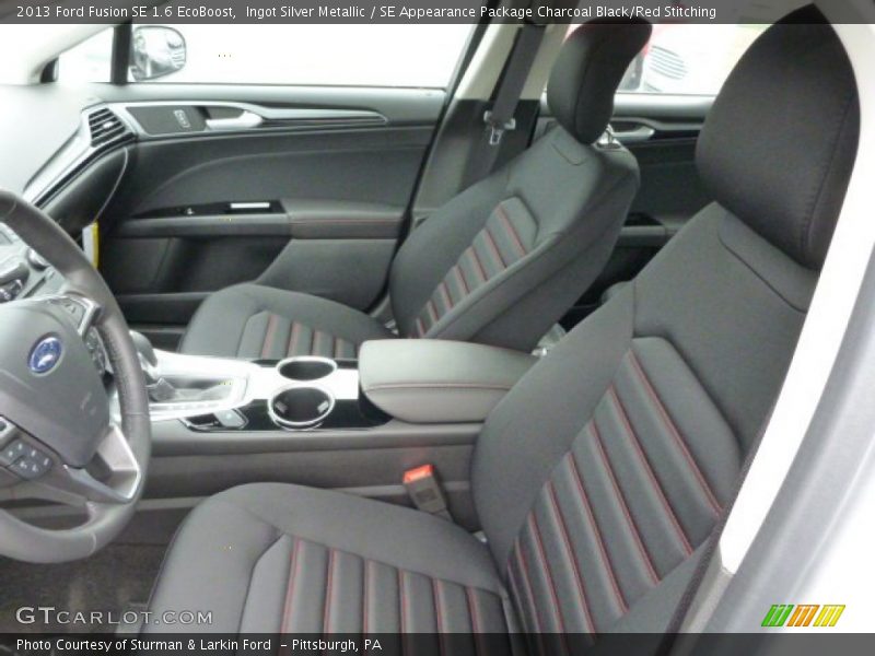 2013 Fusion SE 1.6 EcoBoost SE Appearance Package Charcoal Black/Red Stitching Interior