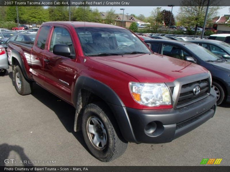 Impulse Red Pearl / Graphite Gray 2007 Toyota Tacoma Access Cab 4x4