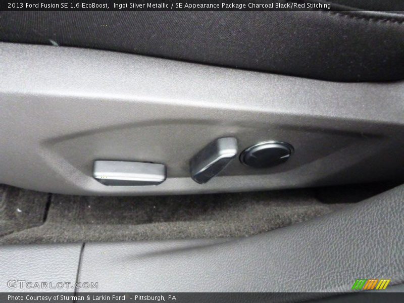 Ingot Silver Metallic / SE Appearance Package Charcoal Black/Red Stitching 2013 Ford Fusion SE 1.6 EcoBoost