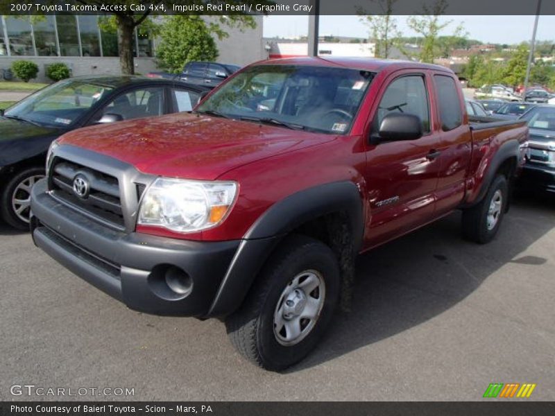 Impulse Red Pearl / Graphite Gray 2007 Toyota Tacoma Access Cab 4x4