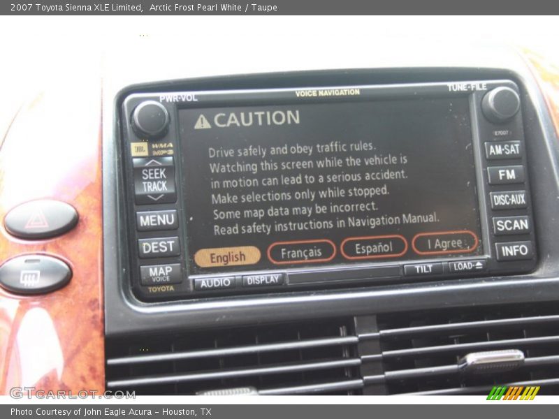 Arctic Frost Pearl White / Taupe 2007 Toyota Sienna XLE Limited