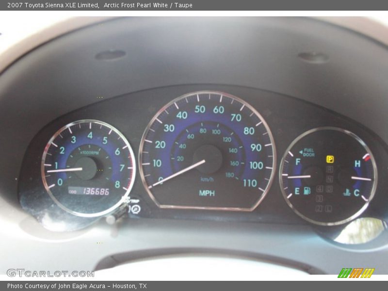 Arctic Frost Pearl White / Taupe 2007 Toyota Sienna XLE Limited