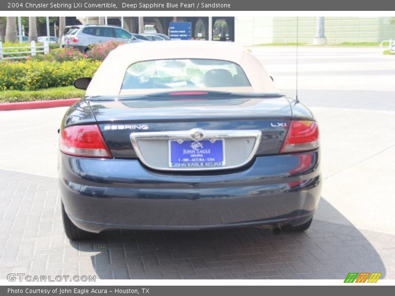 Deep Sapphire Blue Pearl / Sandstone 2004 Chrysler Sebring LXi Convertible