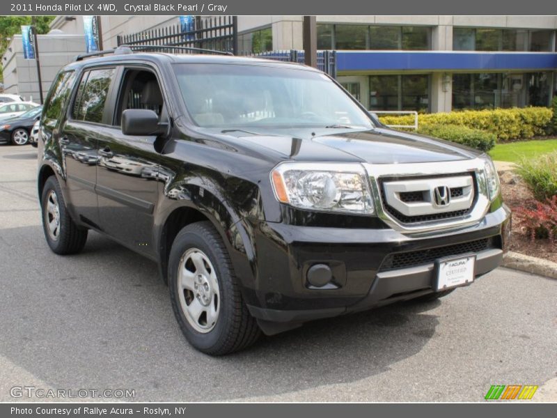 Crystal Black Pearl / Gray 2011 Honda Pilot LX 4WD