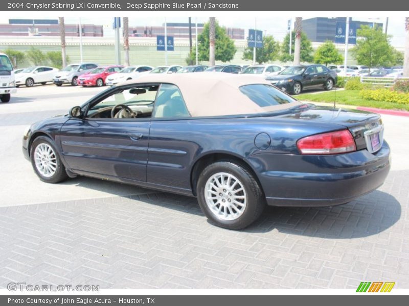 Deep Sapphire Blue Pearl / Sandstone 2004 Chrysler Sebring LXi Convertible