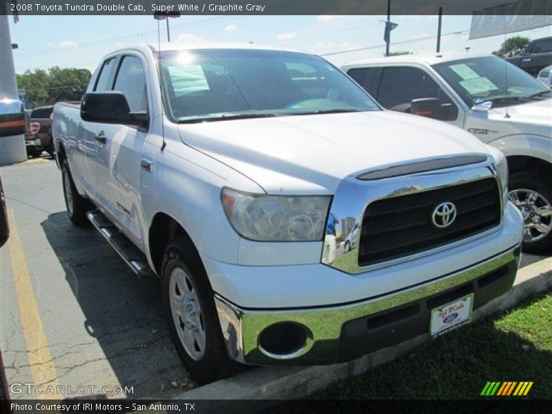 Super White / Graphite Gray 2008 Toyota Tundra Double Cab