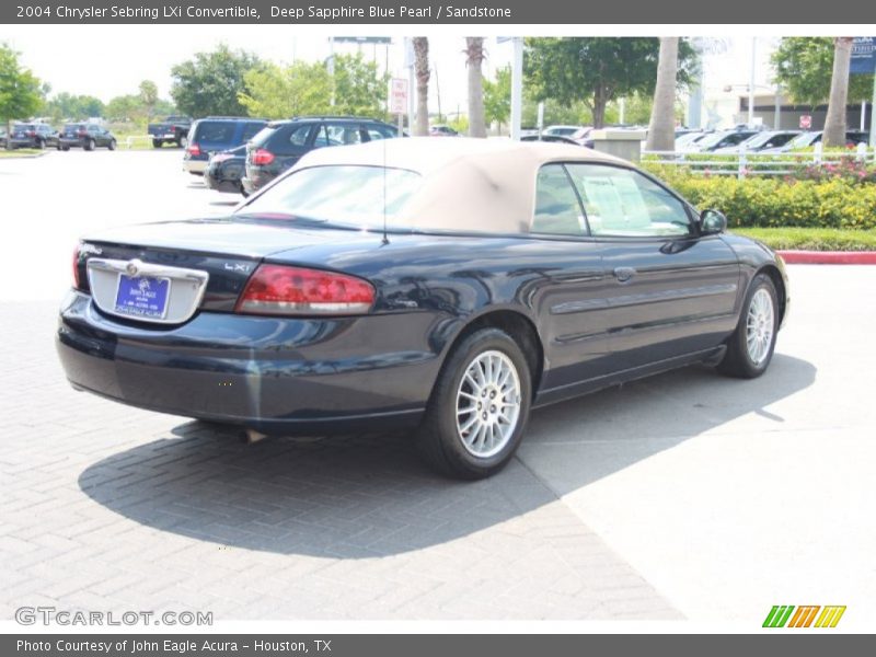 Deep Sapphire Blue Pearl / Sandstone 2004 Chrysler Sebring LXi Convertible