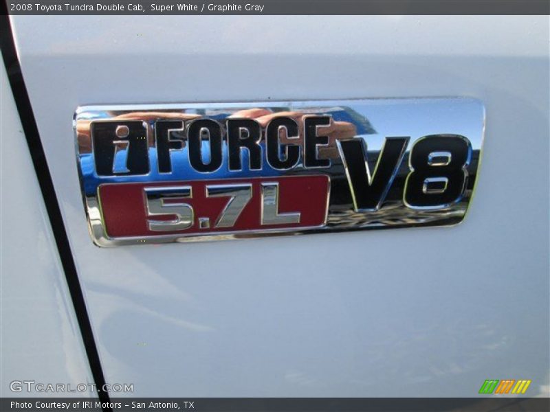 Super White / Graphite Gray 2008 Toyota Tundra Double Cab