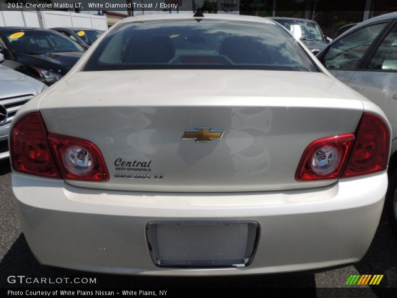 White Diamond Tricoat / Ebony 2012 Chevrolet Malibu LT