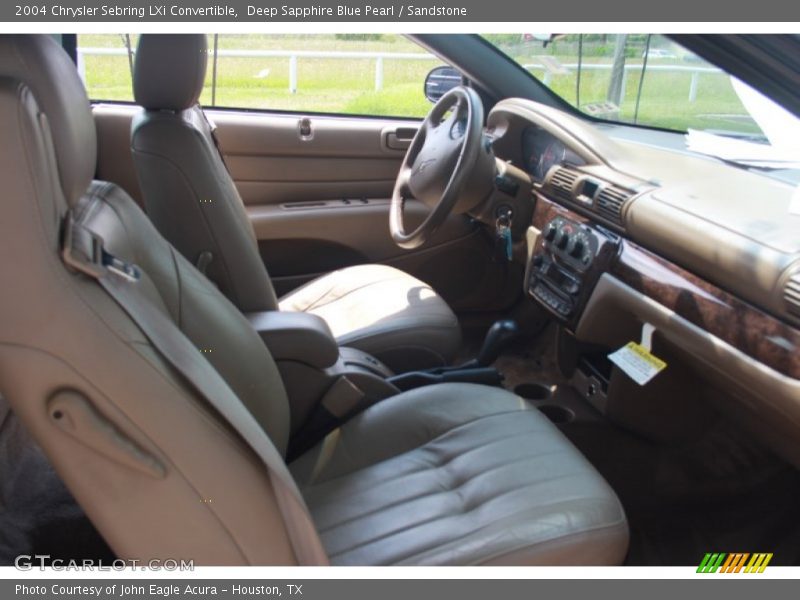Deep Sapphire Blue Pearl / Sandstone 2004 Chrysler Sebring LXi Convertible