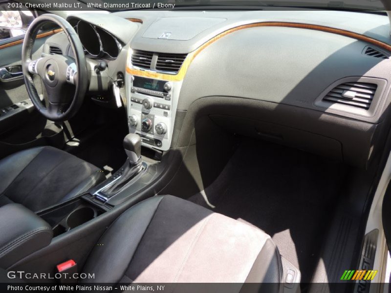 White Diamond Tricoat / Ebony 2012 Chevrolet Malibu LT