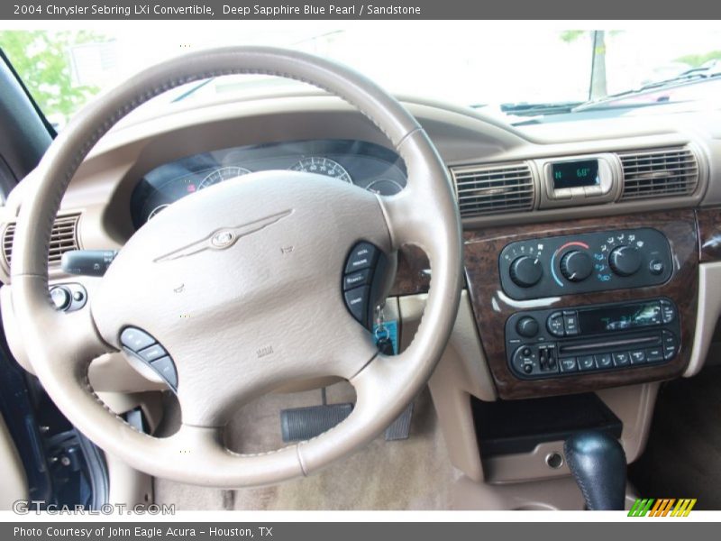 Deep Sapphire Blue Pearl / Sandstone 2004 Chrysler Sebring LXi Convertible