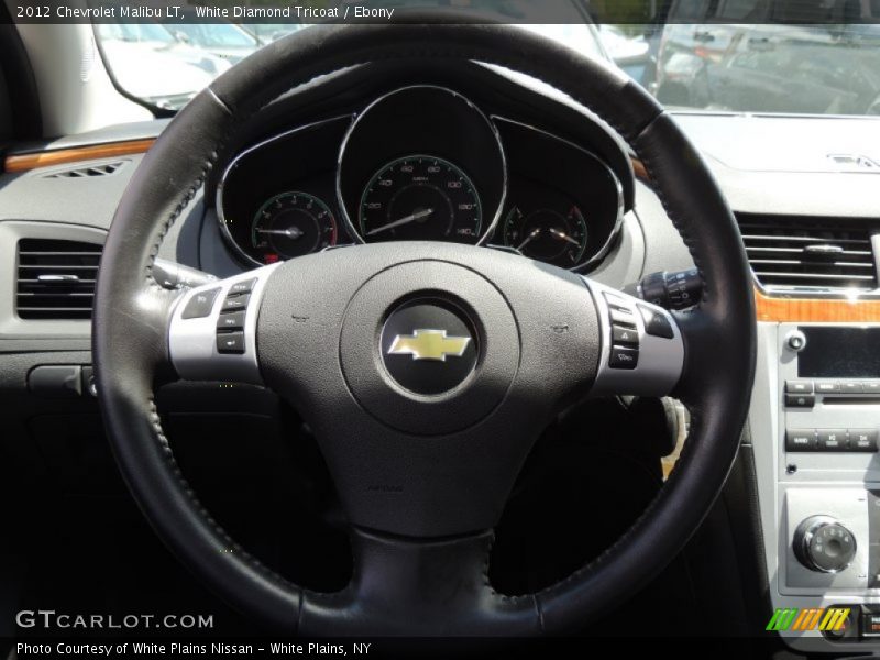 White Diamond Tricoat / Ebony 2012 Chevrolet Malibu LT