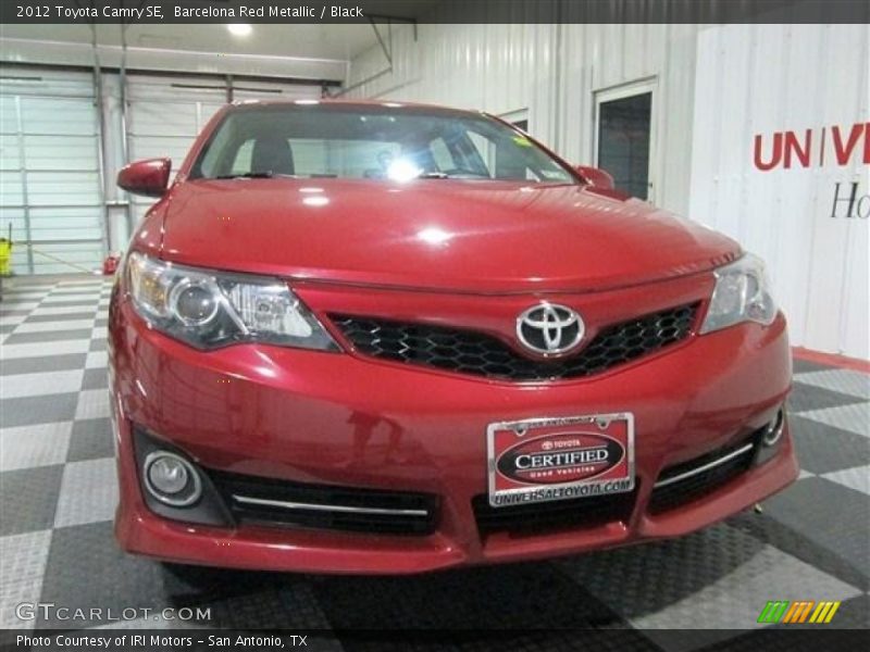 Barcelona Red Metallic / Black 2012 Toyota Camry SE