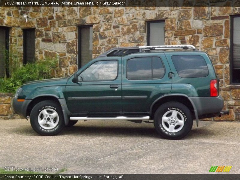 Alpine Green Metallic / Gray Celadon 2002 Nissan Xterra SE V6 4x4