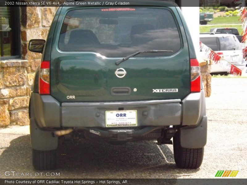 Alpine Green Metallic / Gray Celadon 2002 Nissan Xterra SE V6 4x4