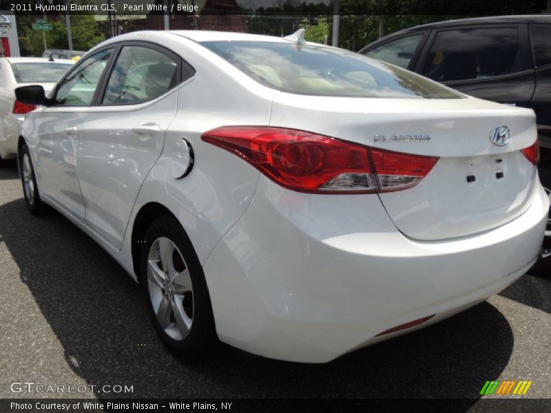 Pearl White / Beige 2011 Hyundai Elantra GLS