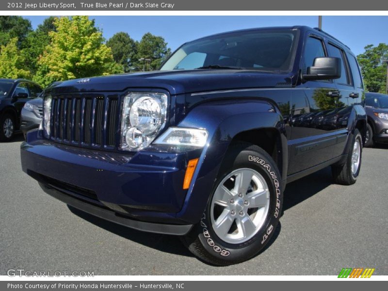 True Blue Pearl / Dark Slate Gray 2012 Jeep Liberty Sport