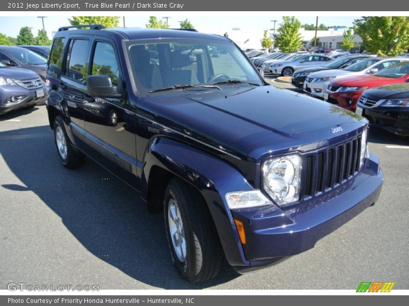 True Blue Pearl / Dark Slate Gray 2012 Jeep Liberty Sport